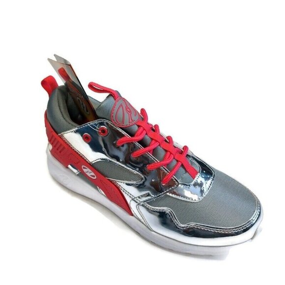 HEELYS Force 1-Wheel Skate Shoes 771141H Silver Grey Pink Mens Size 8 Womens 9 - Picture 1 of 9